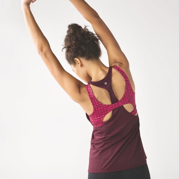 Lululemon All Sport Support Tank Sz 4 Burgundy - Picture 1 of 8